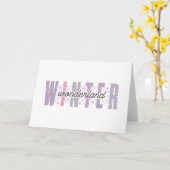 Winter Wonderland - Festieve Typografie Kunst Kaart (Gele Bloem)