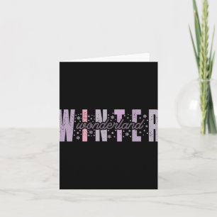 Winter Wonderland Festive Tygraphy Kunst Peuter Kaart