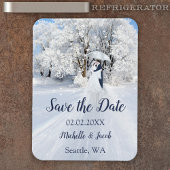 Winter Wonderland Fine Art Save the Date Magneet
