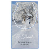 Winter Wonderland Fine Art Wedding Favor Klein Cadeauzakje (Achterkant)