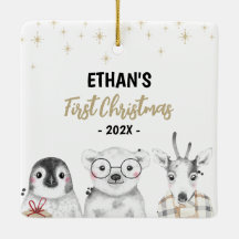 Winter Wonderland first-kerstfoto keramiek