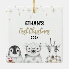 Winter Wonderland first-kerstfoto keramiek Keramisch Ornament