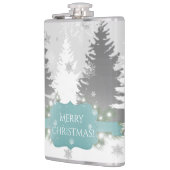 Winter Wonderland Flask - Blauwgroen Heupfles (Links)