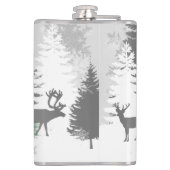 Winter Wonderland Flask - Blauwgroen Heupfles (Achterkant)