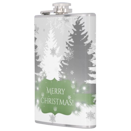 Winter Wonderland Flask - Groen Heupfles (Links)