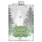 Winter Wonderland Flask - Groen Heupfles (Voorkant)