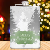 Winter Wonderland Flask - Groen Heupfles