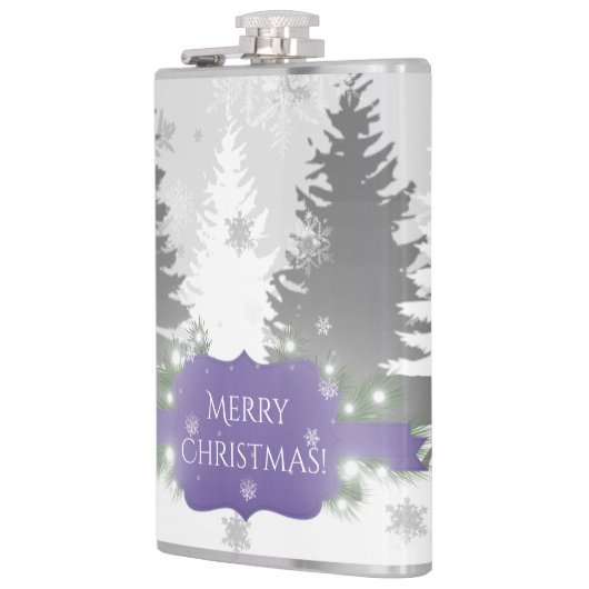 Winter Wonderland Flask - Paars Heupfles (Links)