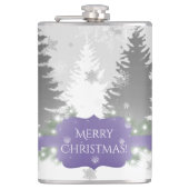 Winter Wonderland Flask - Paars Heupfles (Voorkant)