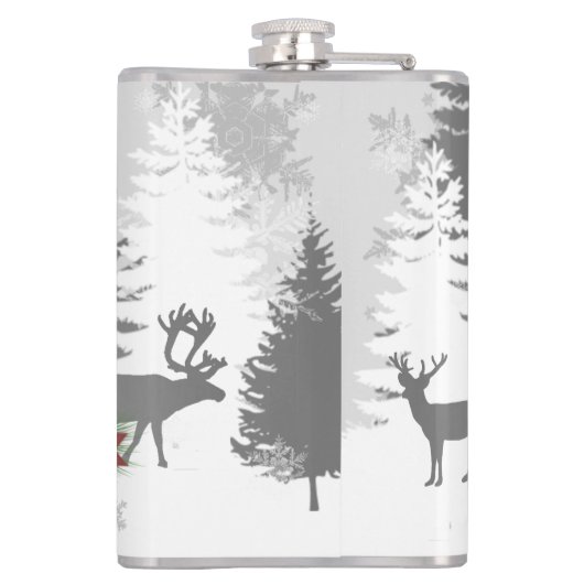 Winter Wonderland Flask - Red Heupfles (Achterkant)