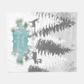 Winter Wonderland Fleece Blanket - Blauwgroen (Voorkant (Horizontaal))