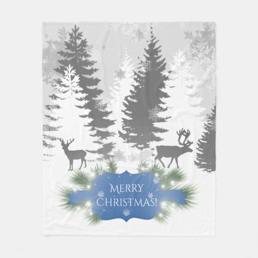Winter Wonderland Fleece Blanket - Blue Deken (Voorkant)