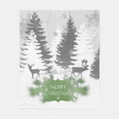 Winter Wonderland Fleece Blanket - Green (Voorkant)