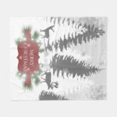Winter Wonderland Fleece Blanket - Red Deken (Voorkant (Horizontaal))