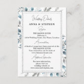 Winter Wonderland Floral Wedding Details Informatiekaartje (Voorkant)