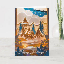 Winter Wonderland Folded Photo Kaart