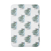 Winter Wonderland Forest Antlers Pine Trees Badmat (Voorkant Verticaal)