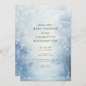 Winter Wonderland Forest Baby shower Kaart (Voorkant / Achterkant)