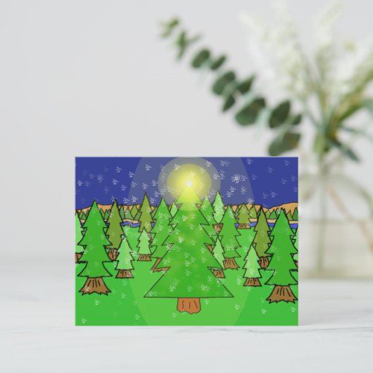 Winter Wonderland Forest Briefkaart (Staand voorkant)