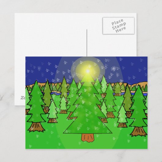 Winter Wonderland Forest Briefkaart (Voorkant / Achterkant)