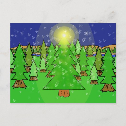 Winter Wonderland Forest Briefkaart (Voorkant)