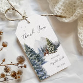 Winter Wonderland Forest Deer Het is koud buiten Cadeaulabel