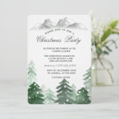 Winter Wonderland Forest Kerstparty Kaart (Staand voorkant)