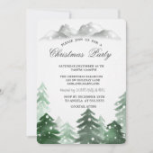 Winter Wonderland Forest Kerstparty Kaart (Voorkant)