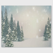 Winter Wonderland, Forest, Snow Holiday Cadeaupapier (Vlak)
