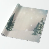 Winter Wonderland, Forest, Snow Holiday Cadeaupapier (Uitgerold)