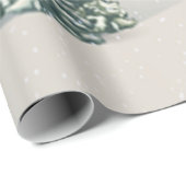 Winter Wonderland, Forest, Snow Holiday Cadeaupapier (Rol Hoek)