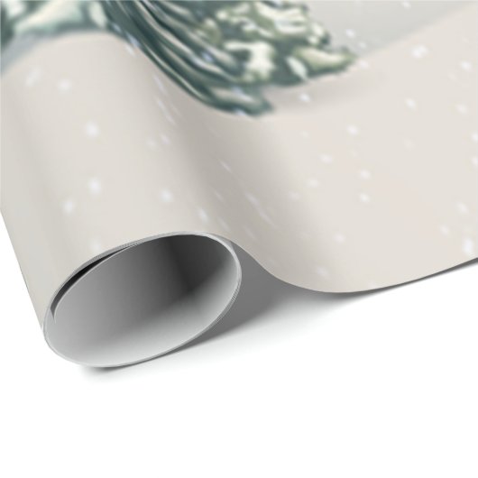 Winter Wonderland, Forest, Snow Holiday Cadeaupapier (Rol Hoek)