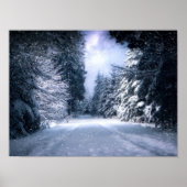 Winter Wonderland Forest Snowfall Poster (Voorkant)