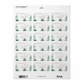 Winter Wonderland Forest String Lights Etiket (Full Sheet)