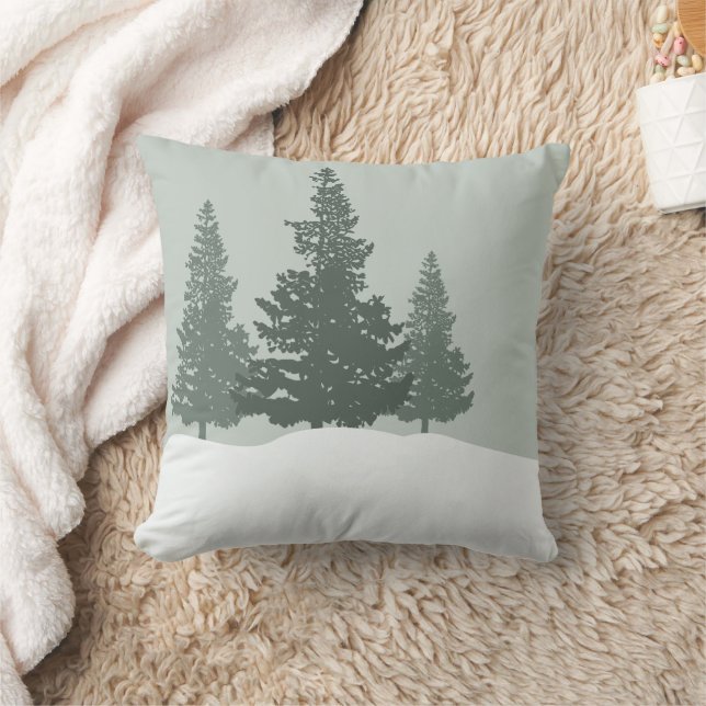 Winter Wonderland Forest Trees Kussen (Deken)