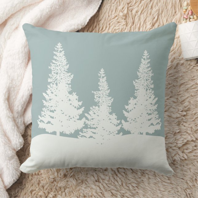 Winter Wonderland Forest Trees Kussen (Deken)