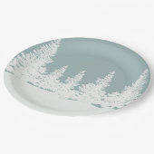 Winter Wonderland Forest Trees Papieren Bordje (Gekanteld)