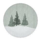 Winter Wonderland Forest Trees Snijplank (Voorkant)