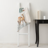 Winter Wonderland Forest Vrede op aarde Kerstmis Sherpa Deken (In situ)