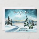 Winter Wonderland Foto Bridal Recipcard (Voorkant)