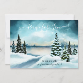 Winter Wonderland Foto Bridal Recipcard