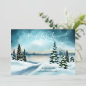Winter Wonderland Foto Bridal Recipcard (Staand voorkant)