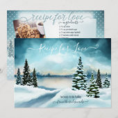 Winter Wonderland Foto Bridal Recipcard (Voorkant / Achterkant)