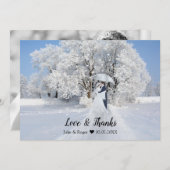 Winter Wonderland Foto bruiloft Hartelijk dank Bedankkaart (Voorkant / Achterkant)