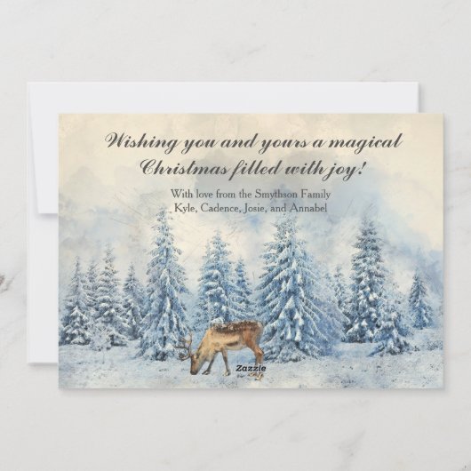 Winter Wonderland Foto Feestdagenkaart (Achterkant)