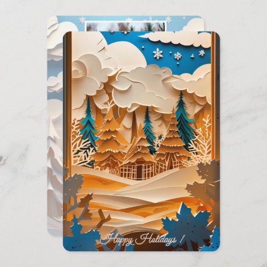 Winter Wonderland Foto Holiday Kaart (Voorkant / Achterkant)