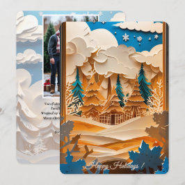 Winter Wonderland Foto Holiday Kaart