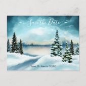 Winter Wonderland Foto Save the Date Briefkaart (Voorkant)