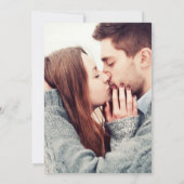 Winter Wonderland foto sneeuw bruiloft Save The Date (Achterkant)