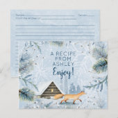 Winter Wonderland Fox Kerstmis Kerstrecept Kaart (Voorkant / Achterkant)